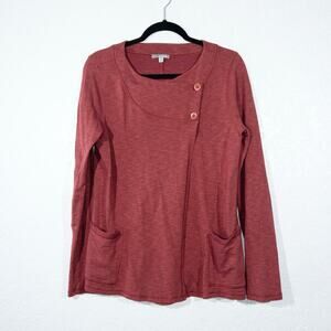 Horny Toad Burgundy Red Top Button Cardigan‎ Sweater Size Medium